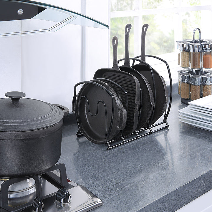 Heavy Duty Pan Organizer Space Saving Kitchen Storage