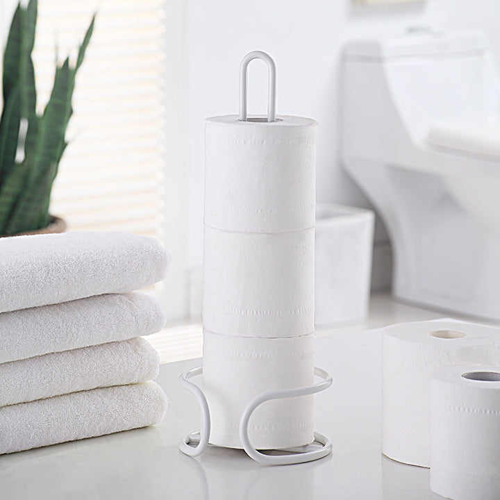Heavy Wire Gauge Spare Toilet Tissue Paper Holder Stand