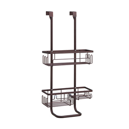 Classic Metal Bathroom Shower Caddy, Over Door Hanging Storage Organizer Basket(Standard)