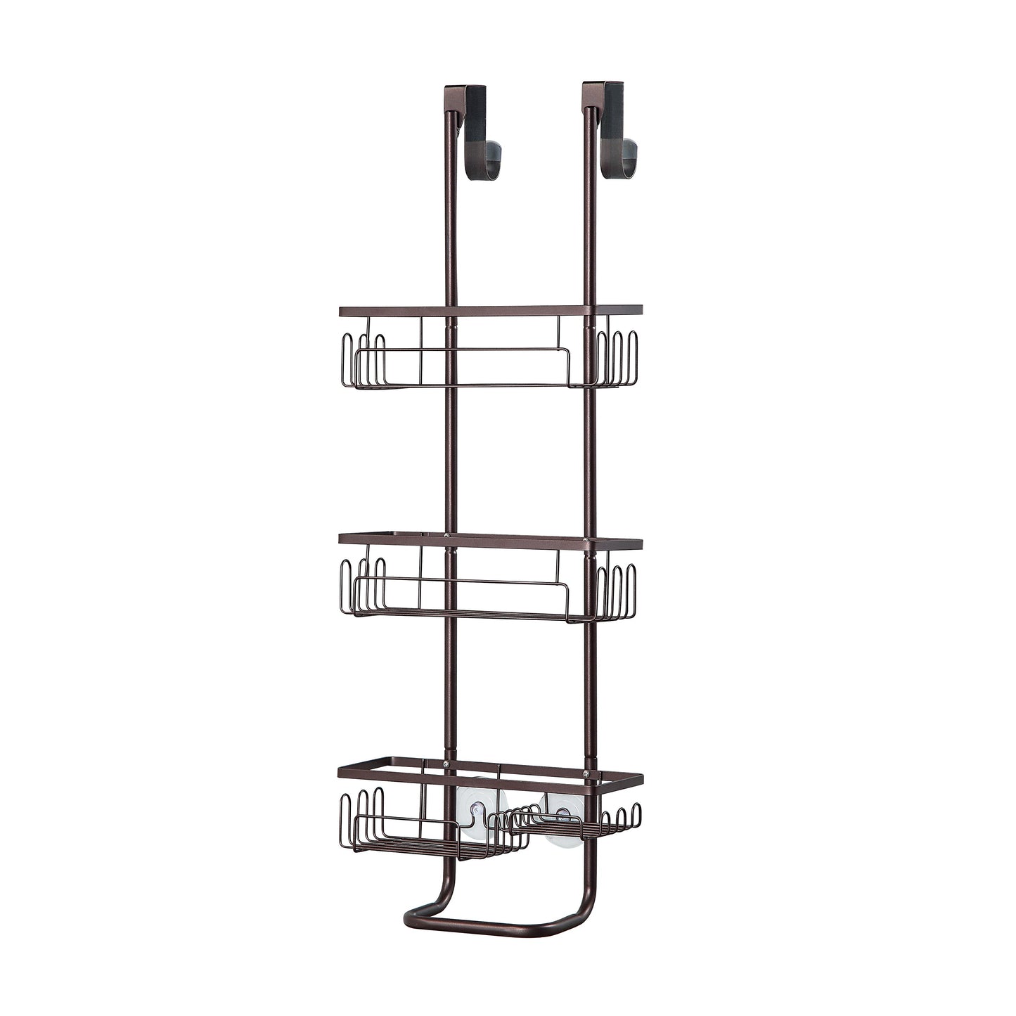 Classic Metal Bathroom Shower Caddy, Over Door Hanging Storage Organizer Basket