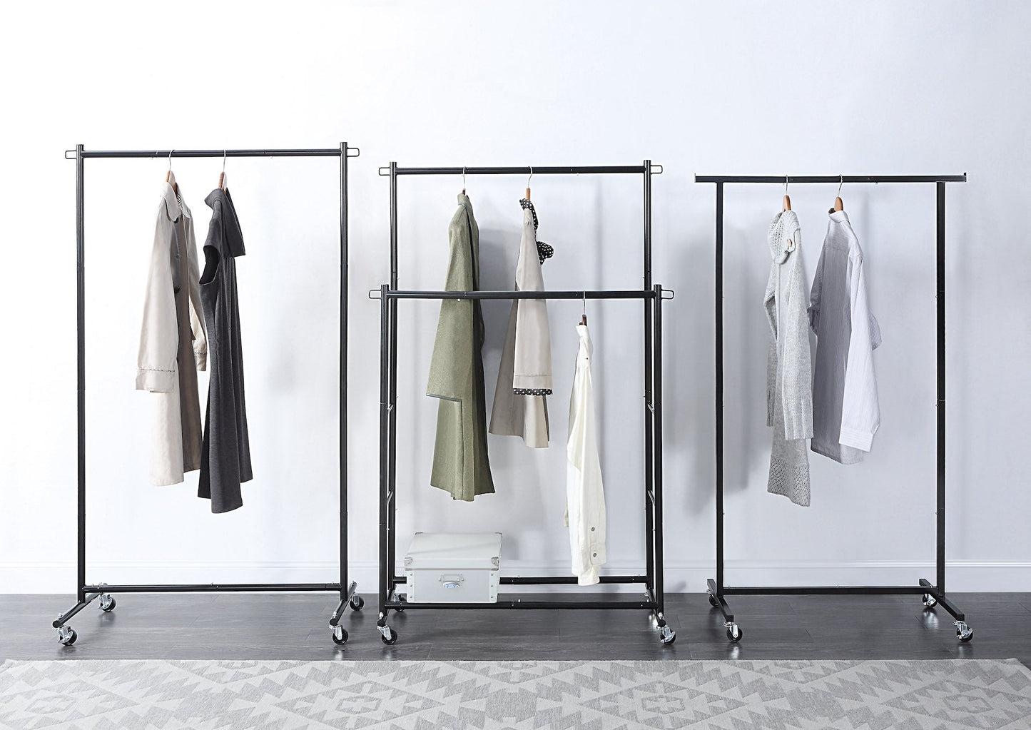 Classic Single Square Garment Standard Rack
