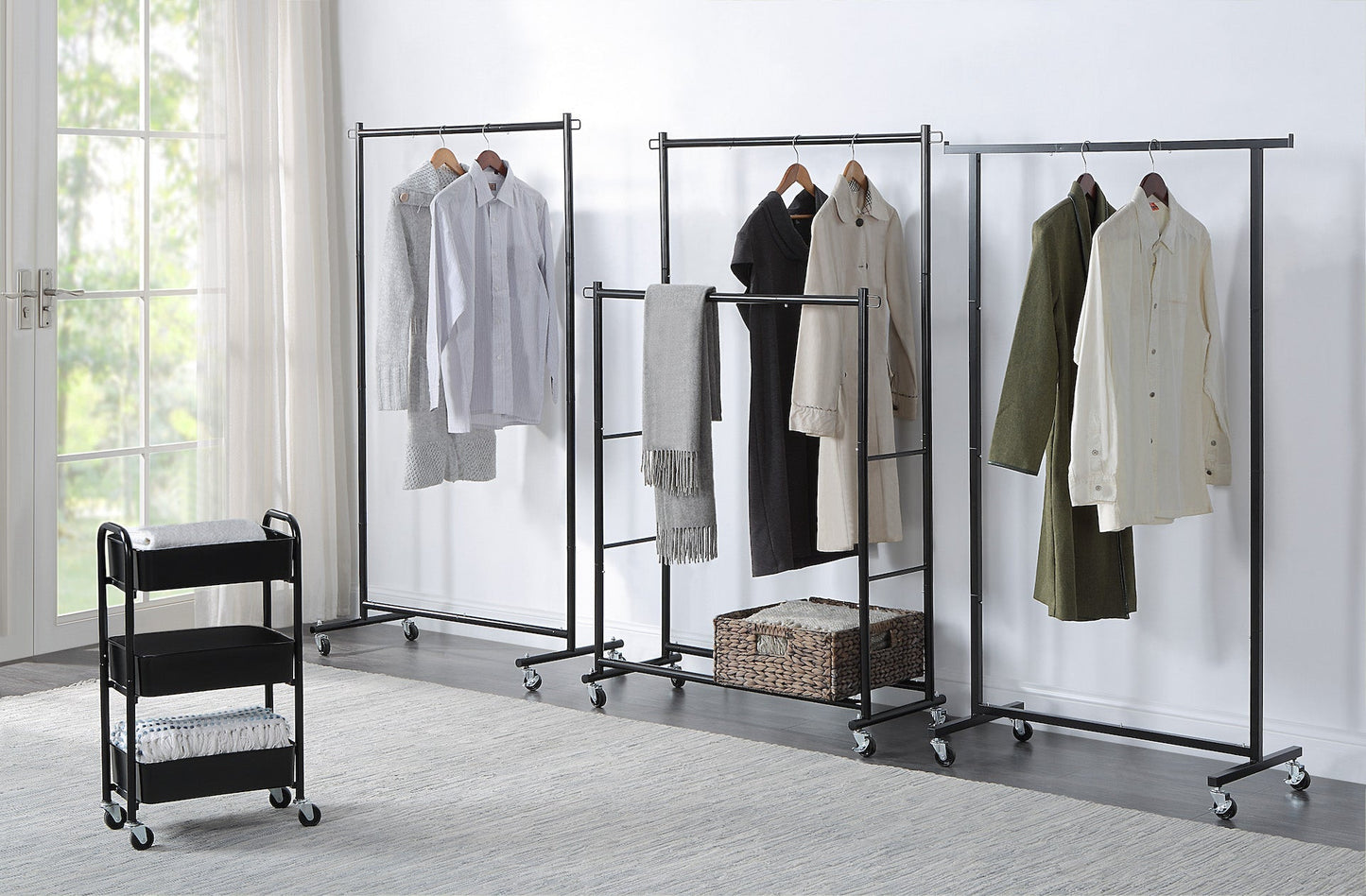 Classic Single Square Garment Standard Rack