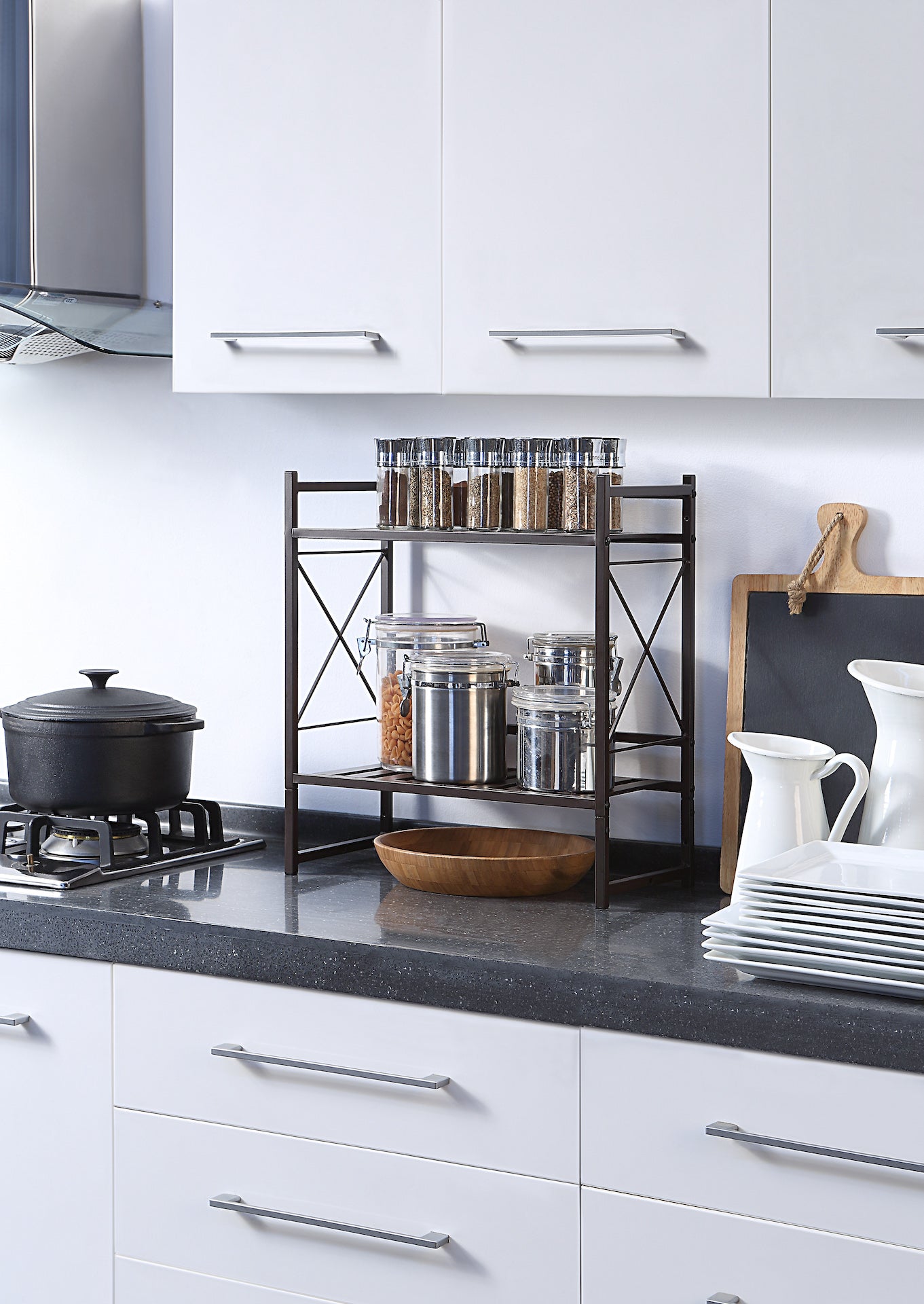 Classic Square 2 Tier Wall Mounted Shelf