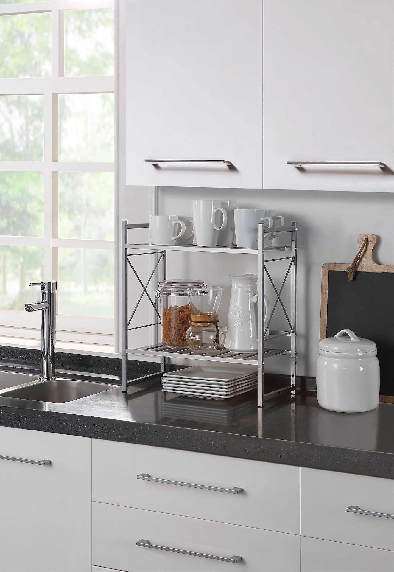 Classic Square 2 Tier Wall Mounted Shelf