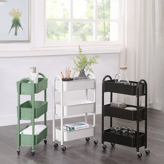Slim Narrow Purpose 3 Tier Rolling Cart