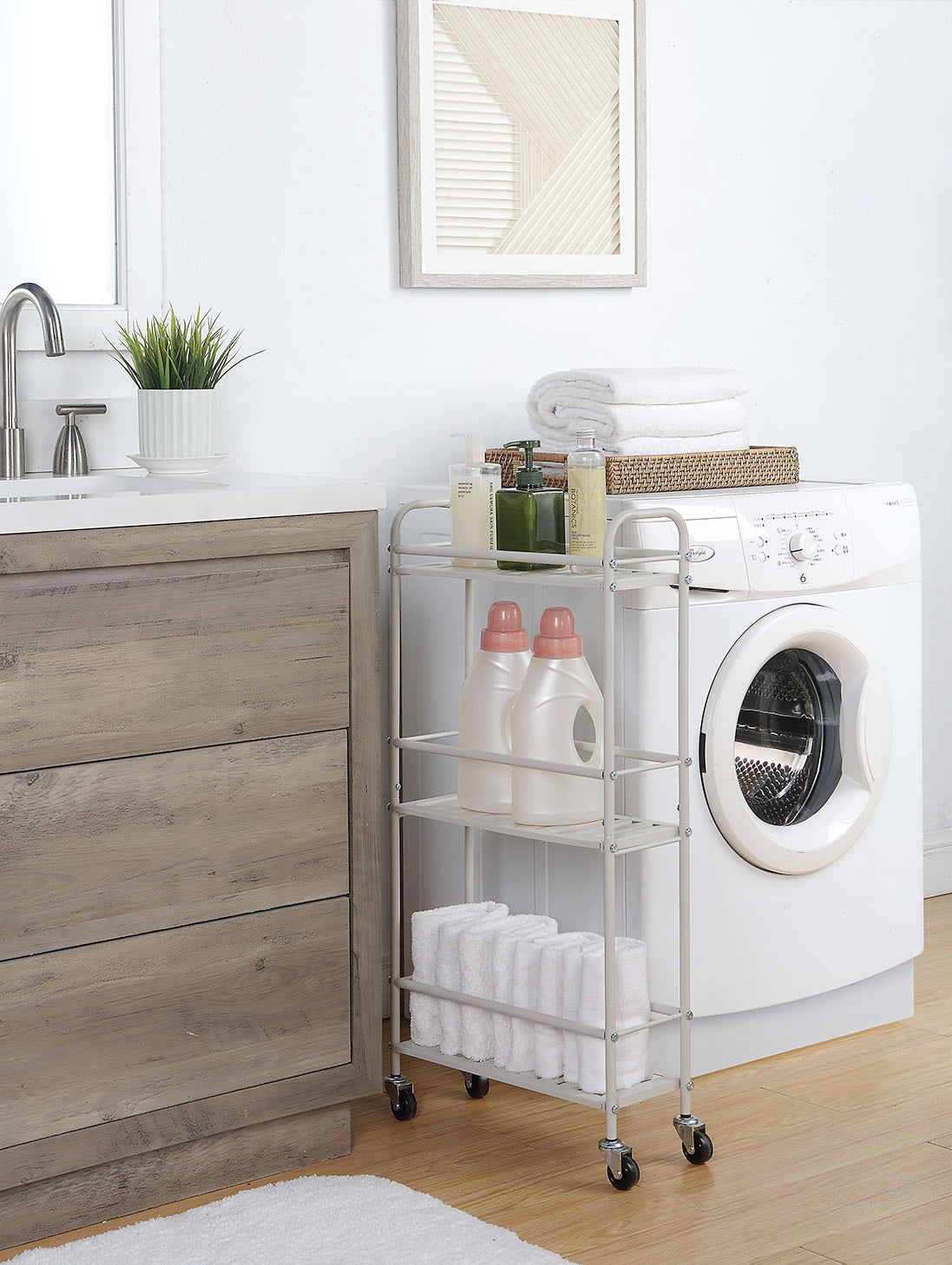 San.Wu OPP Slim 3-Tier Storage Utility Cart