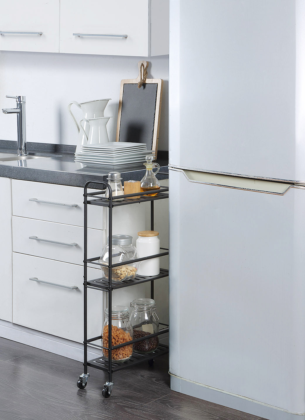 San.Wu OPP Slim 3-Tier Storage Utility Cart