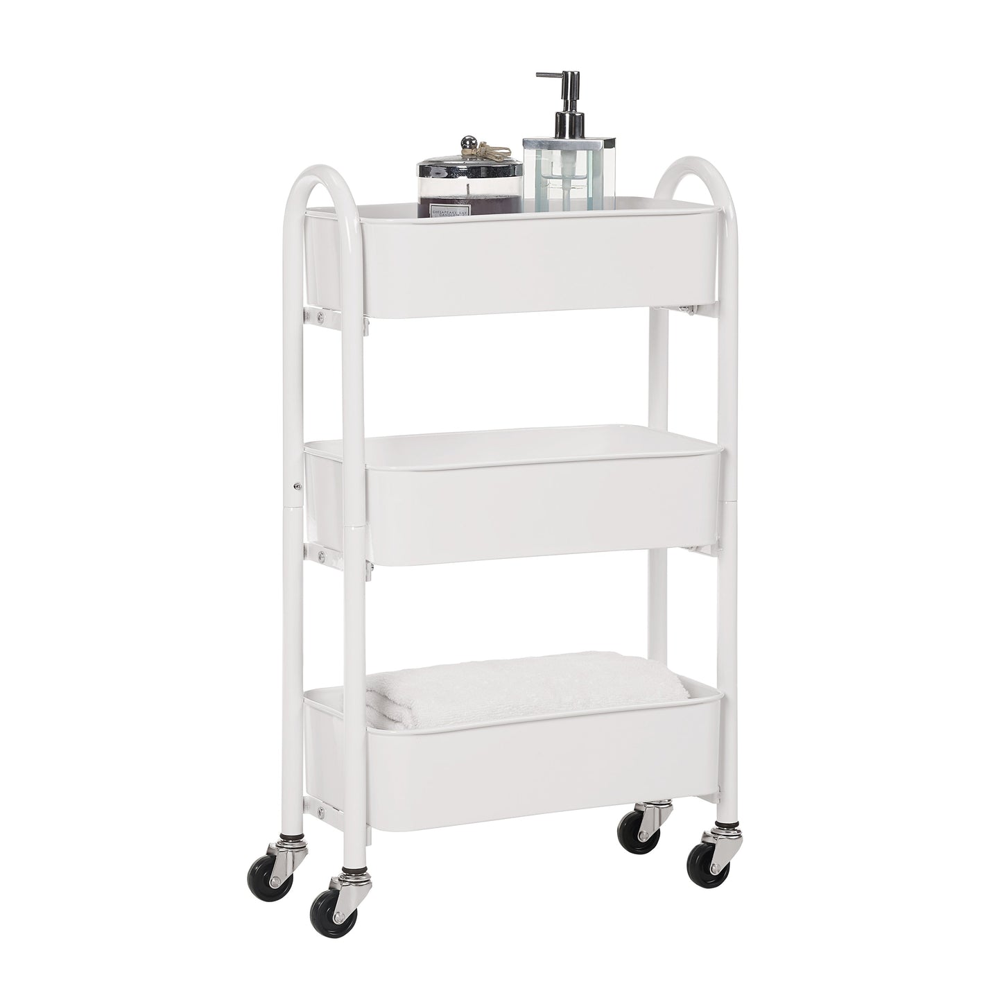 Slim Narrow Purpose 3 Tier Rolling Cart