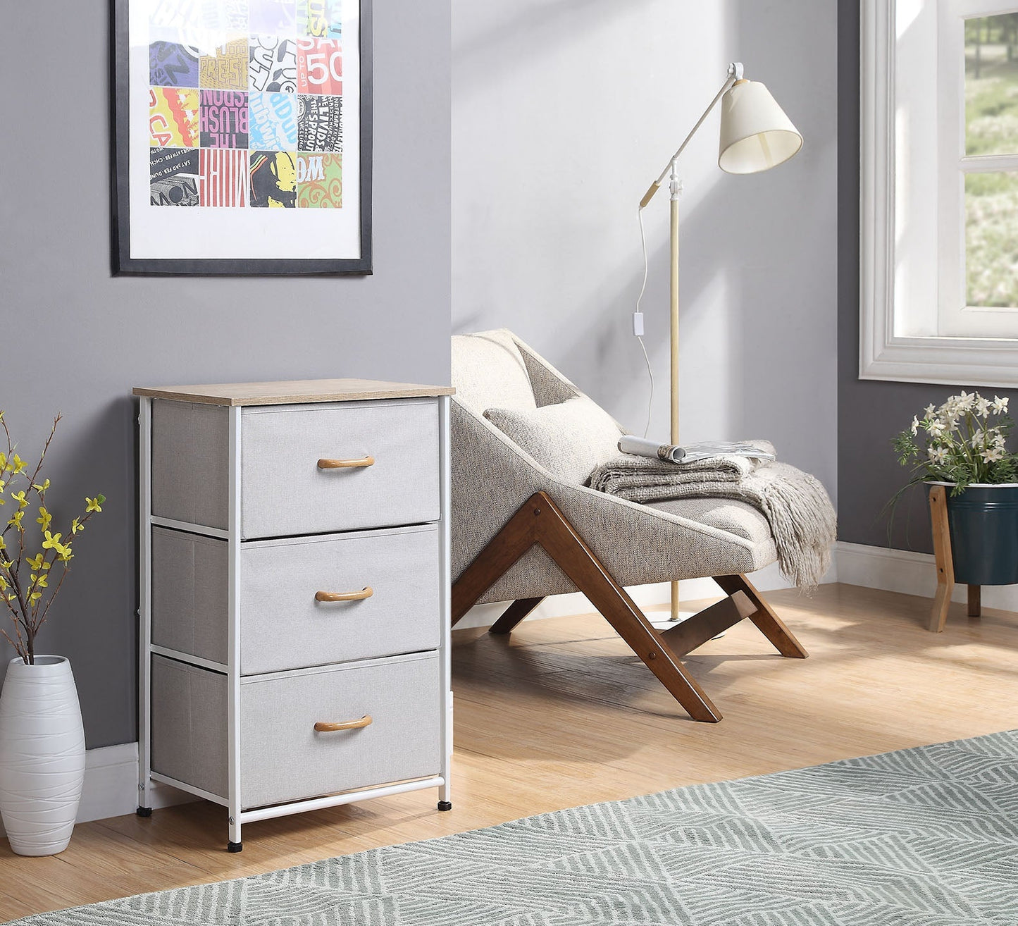 Vertical Dresser Storage Tower - 3 Drawers