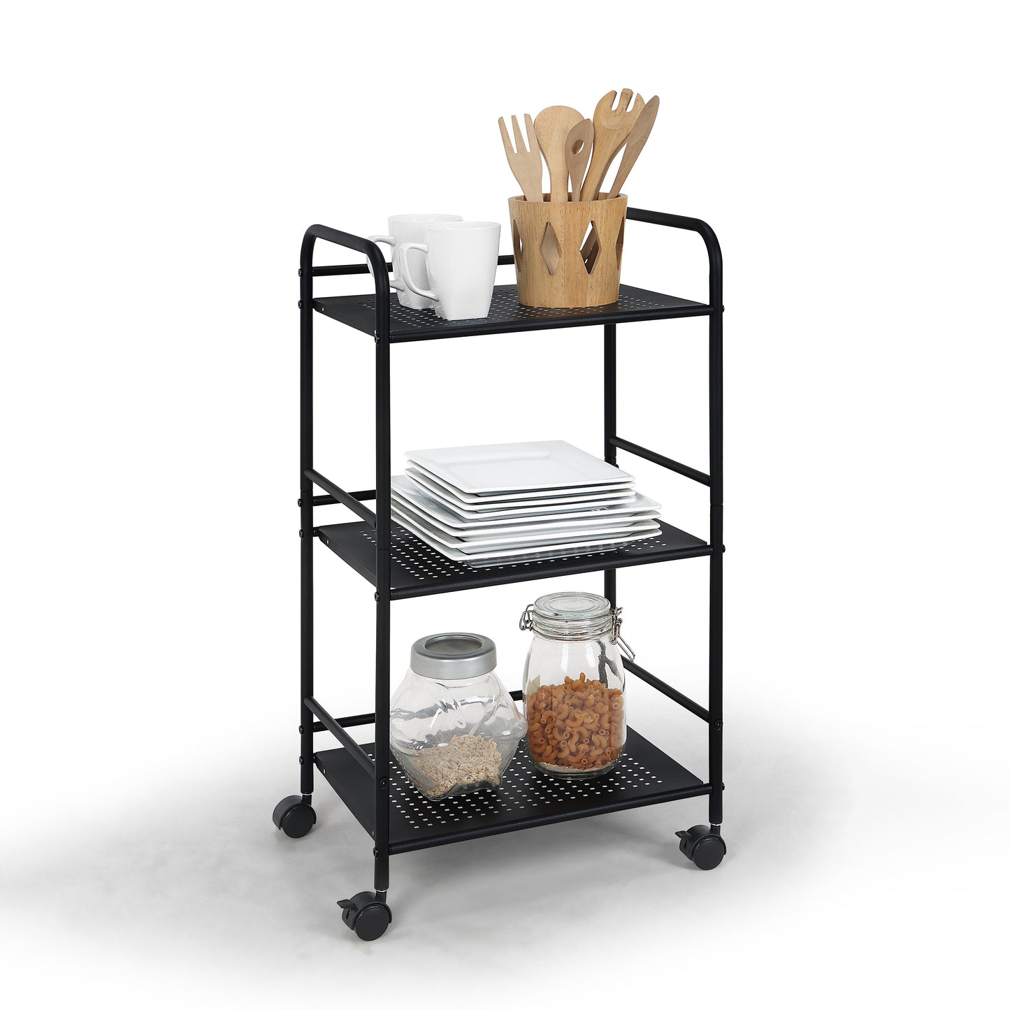 3-Tier Metal Rolling Utility Cart